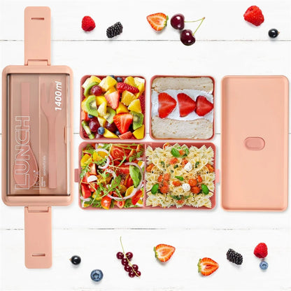 Versatile Dual-Layer Meal Container with Customizable Sections