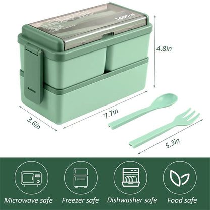 Versatile Dual-Layer Meal Container with Customizable Sections