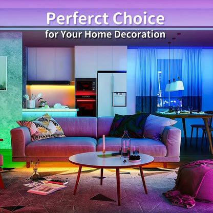 RGB USB Light Strip with 44-Key Remote for Room, TV & Party – 1–20 m