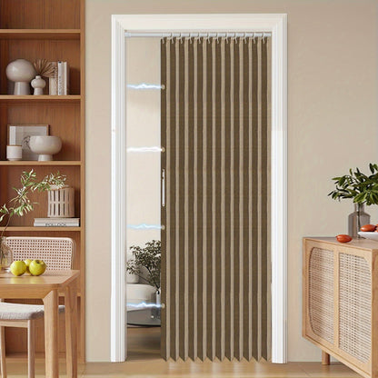 Colorful Magnetic Folding Curtain for Doors – Space-Saving Divider, Washable Polyester