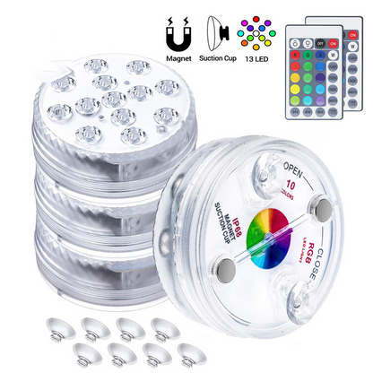 Remote-Controlled Underwater LED Light – RGB Multicolor Pool Lighting for Bathrooms and Ponds