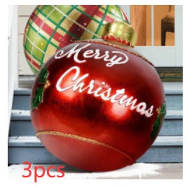 60cm Inflatable Outdoor Christmas Ball – Weatherproof PVC Decoration