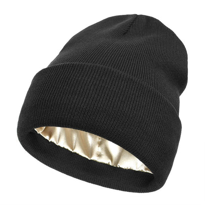 Noor Silk Winter Hat – Wool Blend with Silk for Anti-Frizz Hair Care