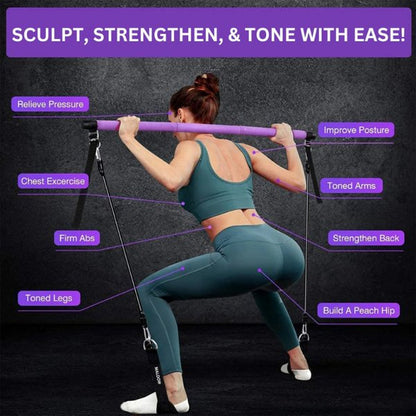 Versatile Pilates Resistance Trainer for Quick Full-Body Workouts