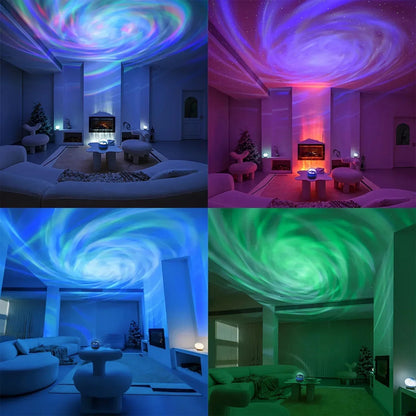 LED Star Projector with Northern Lights Effect – USB Powered Night Light for Kids & Home Decor