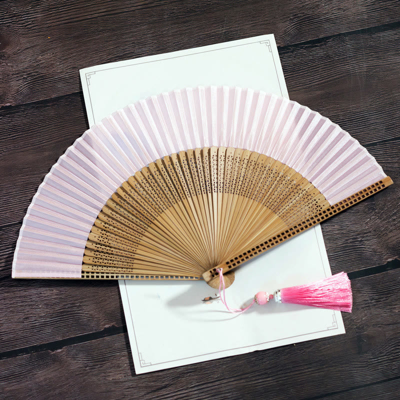 Bamboo Silk Handcrafted Fan