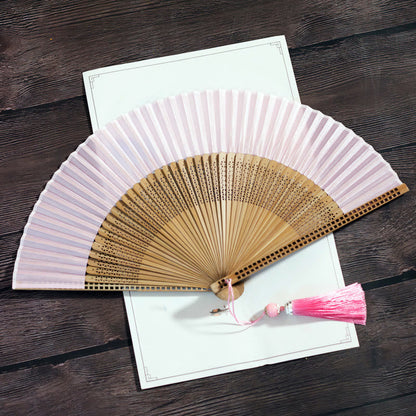 Bamboo Silk Handcrafted Fan