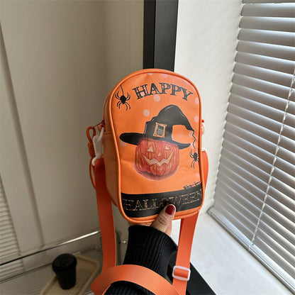 Halloween-Themed Shoulder Handbag – Spooky Design
