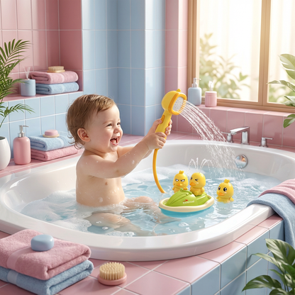Duck Fountain Bath Toy with Showerhead