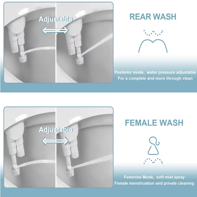 Slim Toilet Bidet Attachment for Enhanced Hygiene