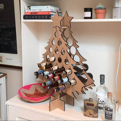 Charming Wooden Advent Calendar for Craft Beer Enthusiasts