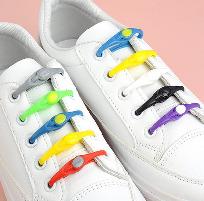 Elastic No-Tie Shoelaces | 6+6 FREE | Fits All Shoe Sizes | Quick Release System for Daily Use & Sports