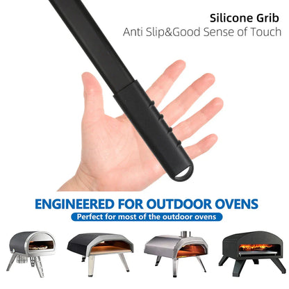 Perforated Pizza Shovel Paddle with Handle for Baking in Oven