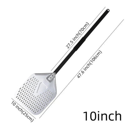 Perforated Pizza Shovel Paddle with Handle for Baking in Oven
