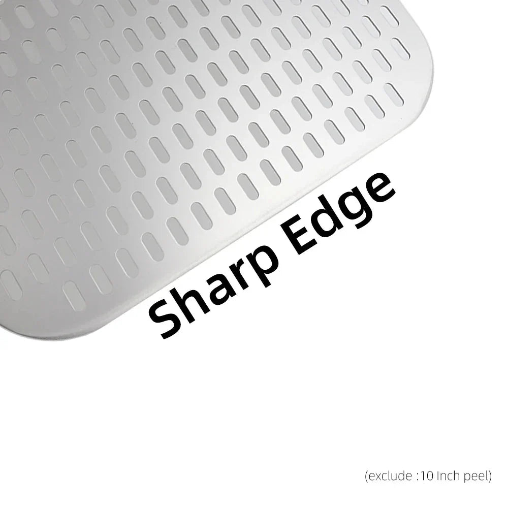 Perforated Pizza Shovel Paddle with Handle for Baking in Oven