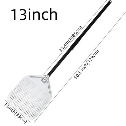 Perforated Pizza Shovel Paddle with Handle for Baking in Oven