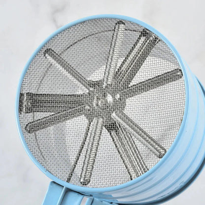 Large Stainless Steel Handheld Semi-Automatic Flour Sifter Cup