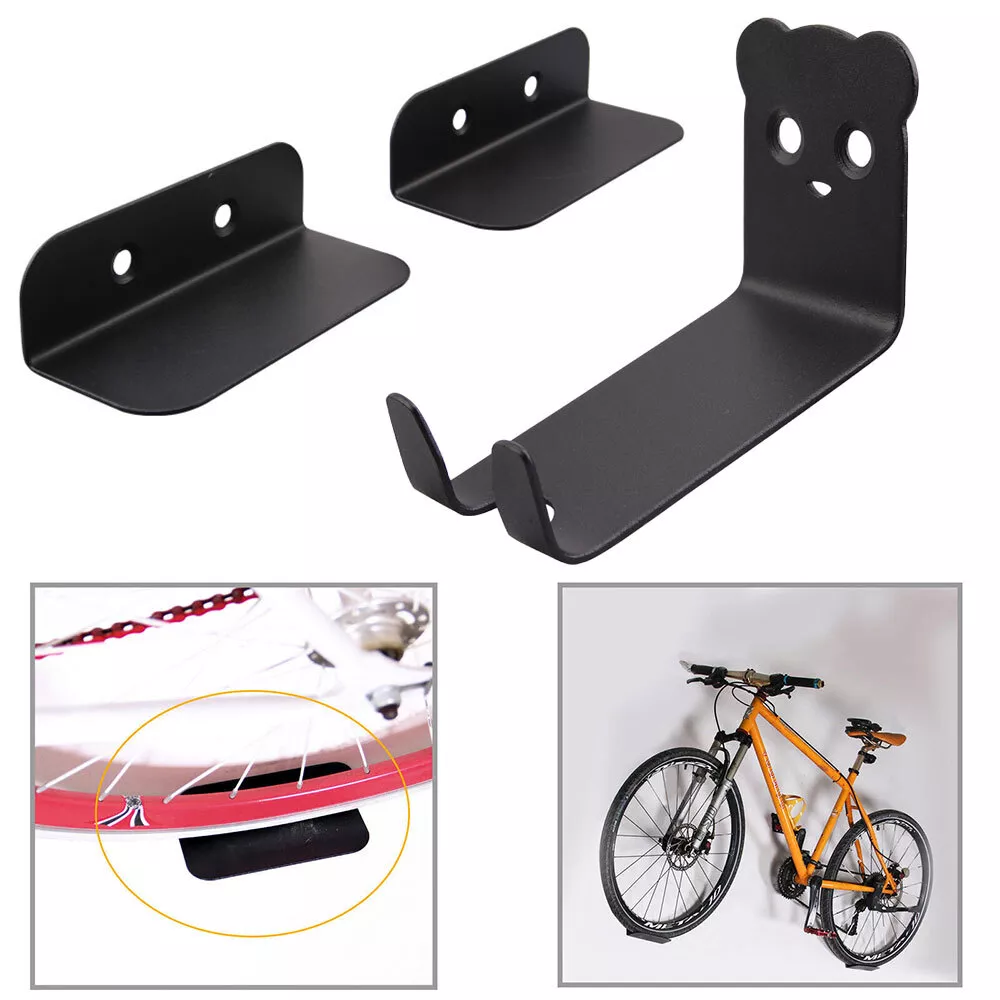 Space-Saving Steel Bike Wall Holder with WallGrip Hook