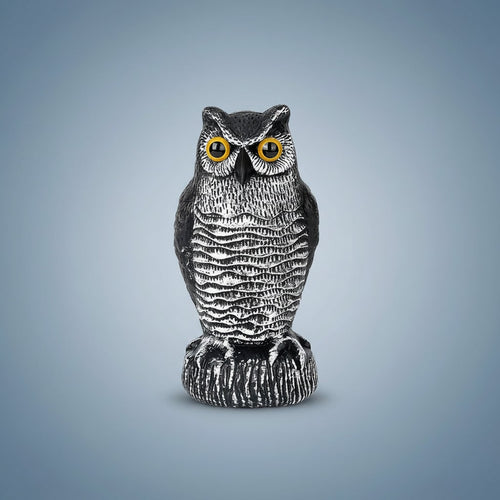 Spooky Owl Guardian Statue for Bird Control and Decor