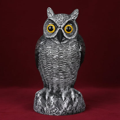 Spooky Owl Guardian Statue for Bird Control and Decor