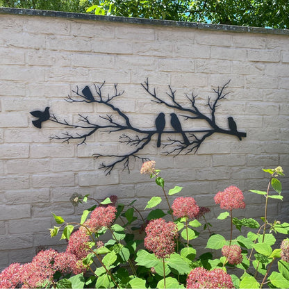 Metal Wall Art – Birds on a Branch for Timeless Natural Aesthetic