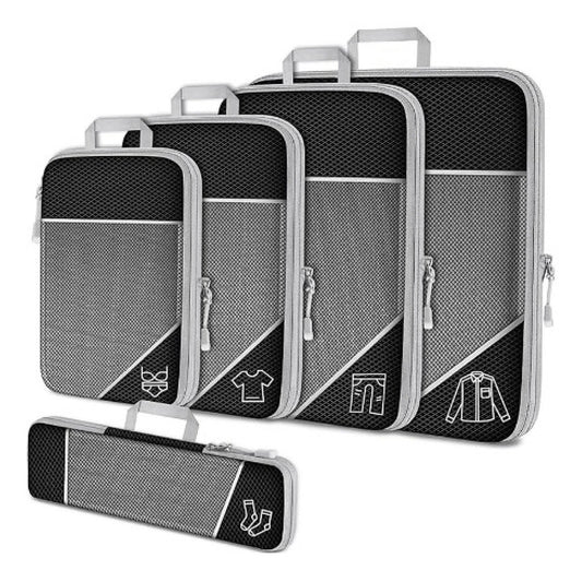 Compression Travel Set – Space-Saving Packing Cubes for Organized Luggage