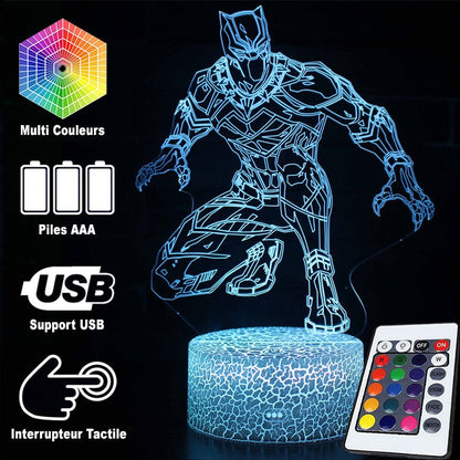Black Panther Stealth 3D Night Light Lamp