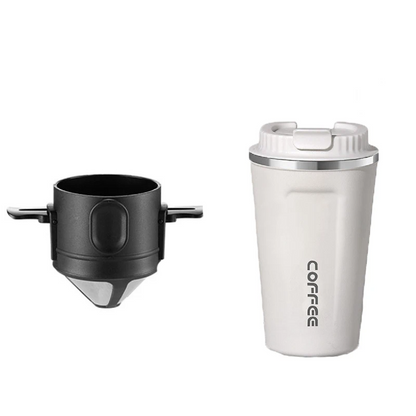 Travel Mug for Pour Over Coffee with Reusable Filter