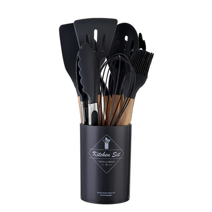 Set of 12 Silicone Cooking Tools for Kitchen Use