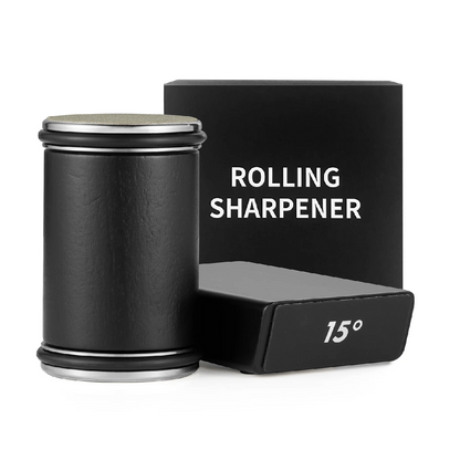 Straight Edge Knife Sharpener with Rolling Mechanism