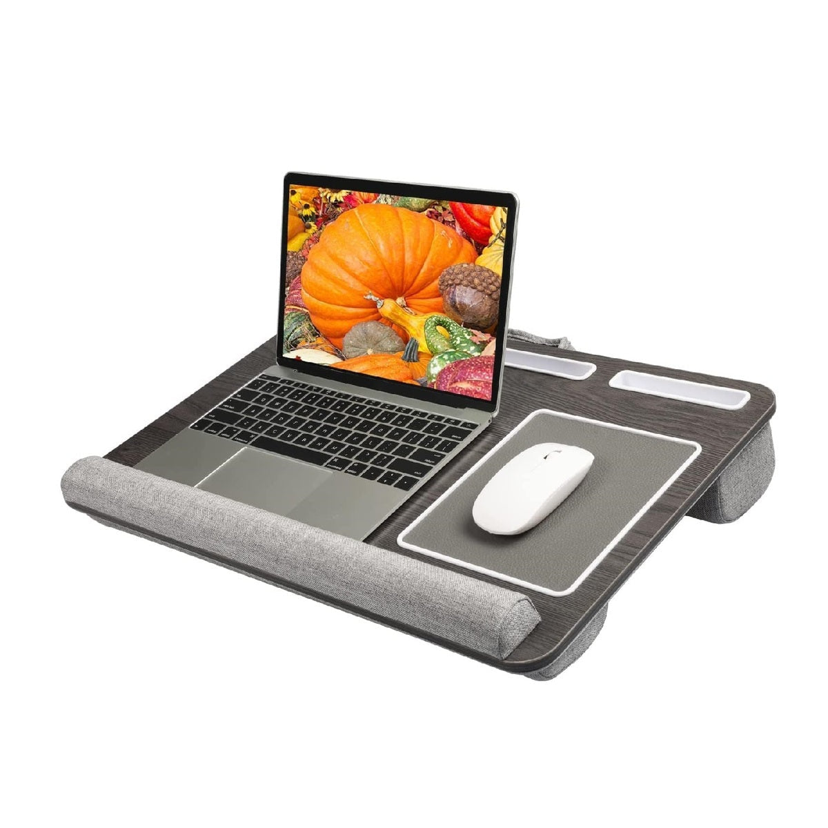 Lap Desk for Laptops – Portable with Anti-Slip Double Groove & Mouse Pad