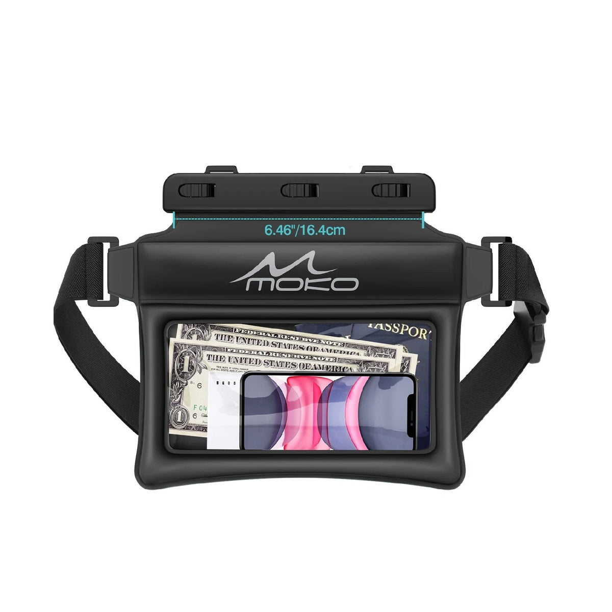 Floating Dry Pouch for Swimming - Waterproof Phone Waist Bag
