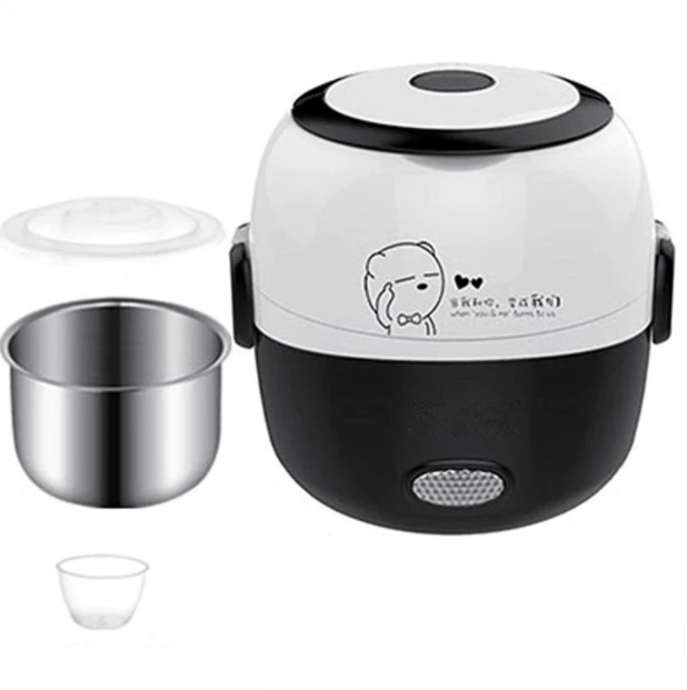 Electric Lunch Box with Steamer – 1L Capacity, 200W Power