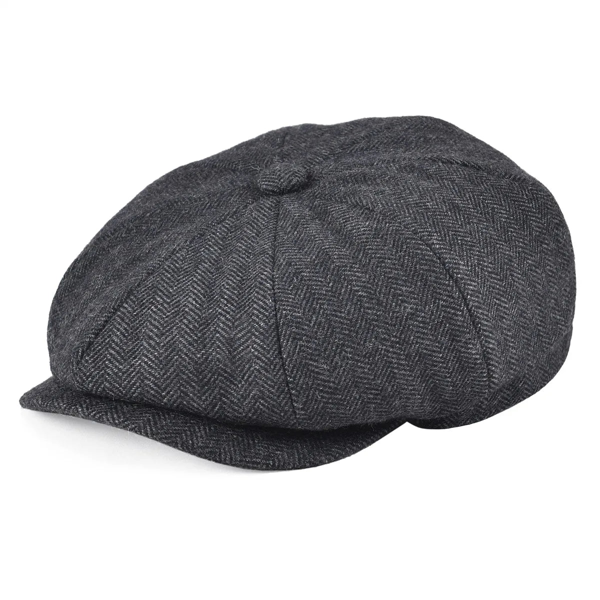 Wool Tweed Newsboy Cap in Vintage Flat Ivy Style