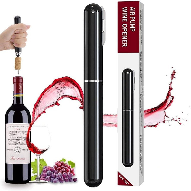 Dual-Function Air Pump Wine Opener with Foil Cutter