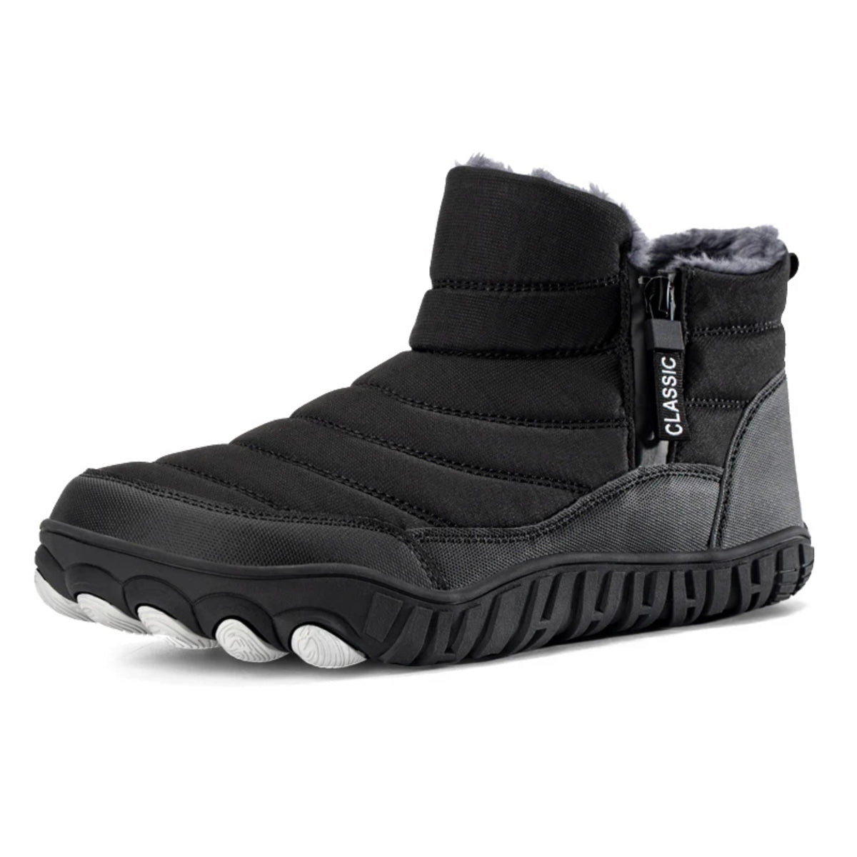 Waterproof Ankle Boots for Men - Warm Winter Snow Shoes with Grip Sole