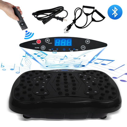 Dual Motor Full Body Vibration Exercise Machine with 120 Speeds and Bands
