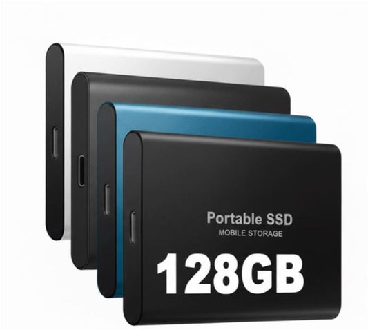 External SSD 128GB with USB-C – Fast Storage Up to 1050 MB/s