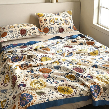 Lightweight Muslin Cotton Summer Blanket for Cozy Comfort