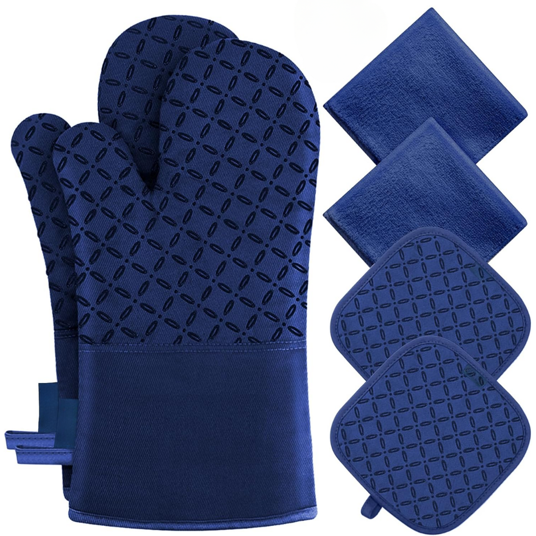 Silicone Oven Mitts Set of 6 – Heat Resistant up to 260°C