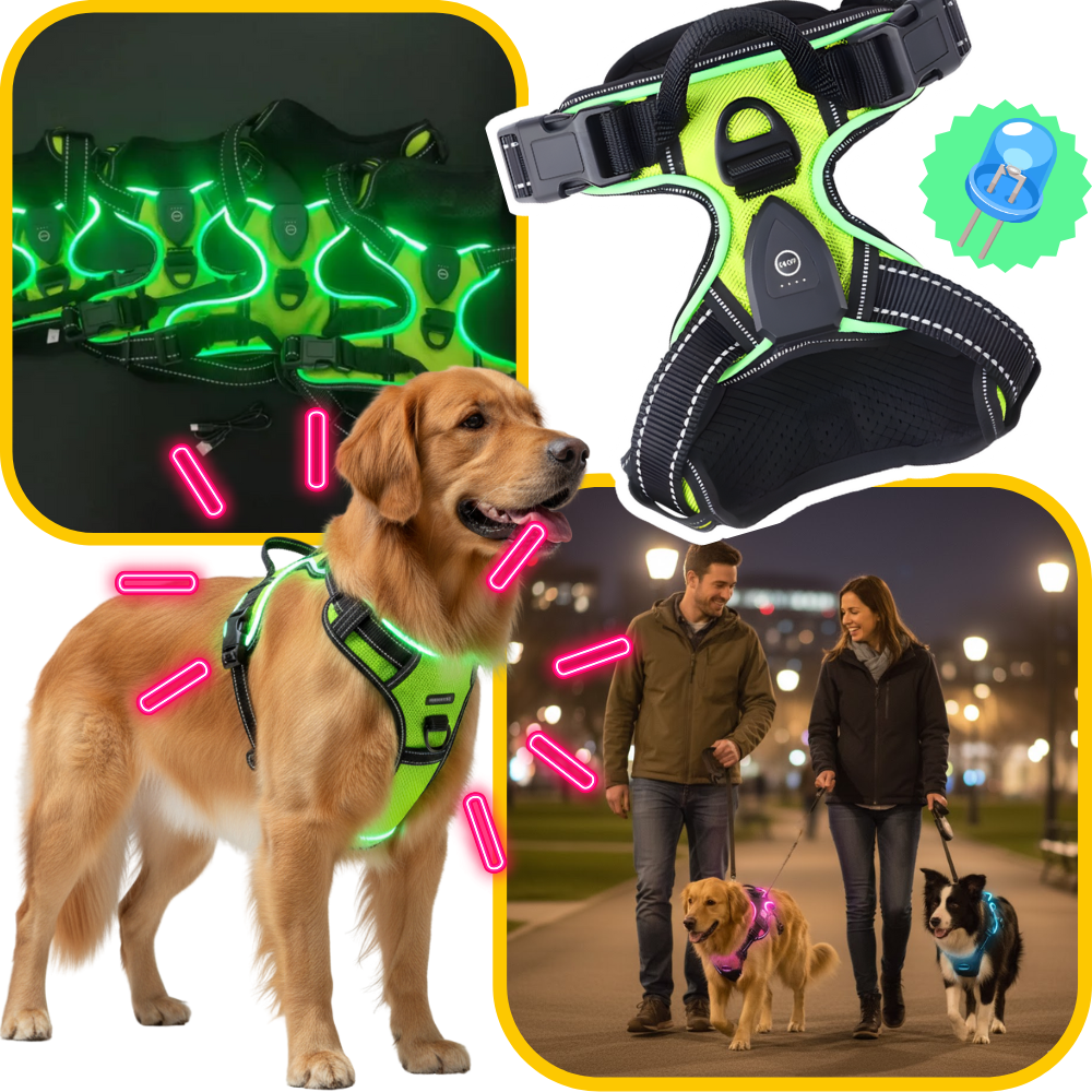 Illuminate Dog Harness with No-Pull Control