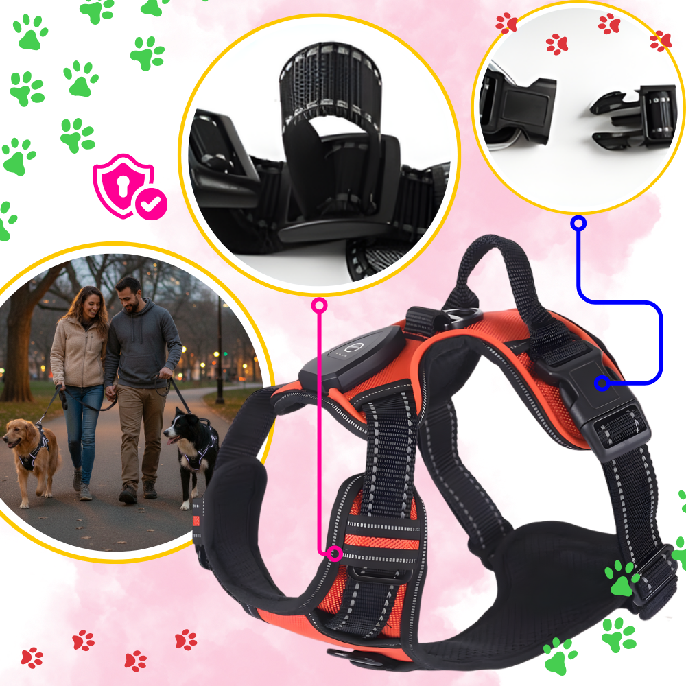 Illuminate Dog Harness with No-Pull Control