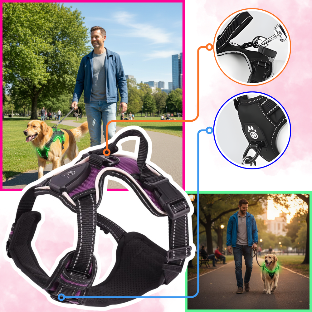 Illuminate Dog Harness with No-Pull Control