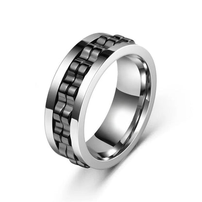 Fidget Spinner Band - Stainless Steel Gear Chain Ring