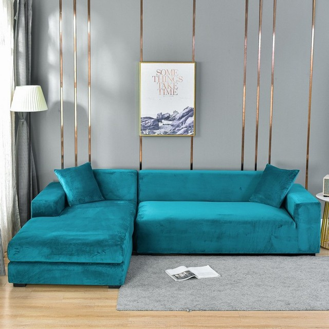 Velvet Sofa Cover | Universal Fit & Stretchable | Complete Protection & Stylish Design | Machine Washable