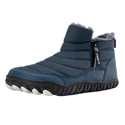 Waterproof Ankle Boots for Men - Warm Winter Snow Shoes with Grip Sole