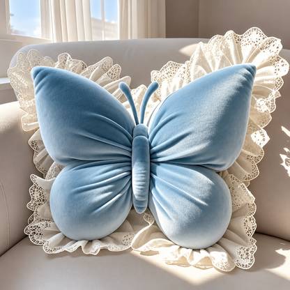 Decorative Pillow with Butterfly Bow Design
