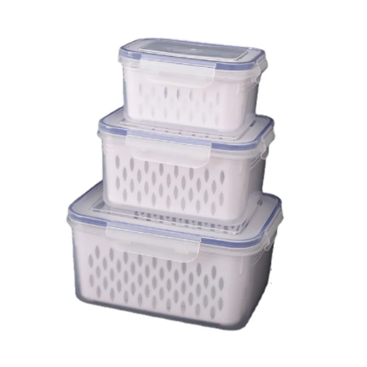 Drain Basket for Fresh Fruits and Vegetables - Refrigerator Storage Organizer