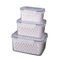 3 PCs Storage Box Set Standerd Blue