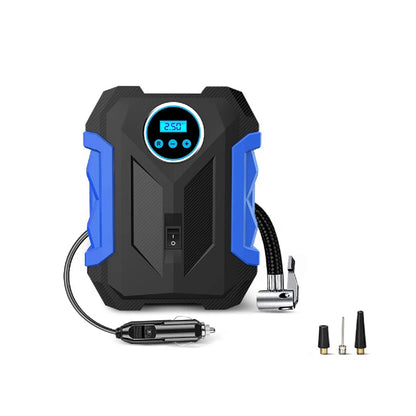 Digital Tire Inflator Pump with LED Light – Portable Air Compressor